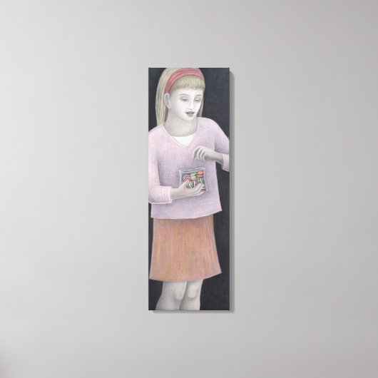 Young Girl met Sweets 2007 Canvas Afdruk (Voorkant)