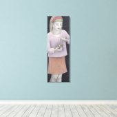 Young Girl met Sweets 2007 Canvas Afdruk (Insitu (Houten vloer))