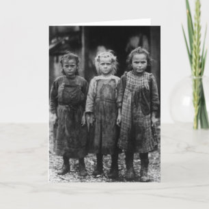 Young Girl Oyster Shuckers, begin jaren 1900 Kaart