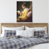 Young Girl Reading, c.1776 Canvas Afdruk (Insitu (Slaapkamer))