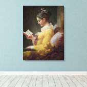 Young Girl Reading, c.1776 Canvas Afdruk (Insitu (Houten vloer))