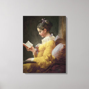 Young Girl Reading, c.1776 Canvas Afdruk