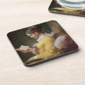 Young Girl Reading, c.1776 Drankjes Onderzetter (Linkerzijde)