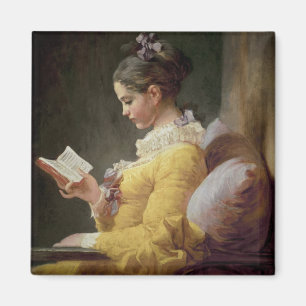 Young Girl Reading, c.1776 Magneet