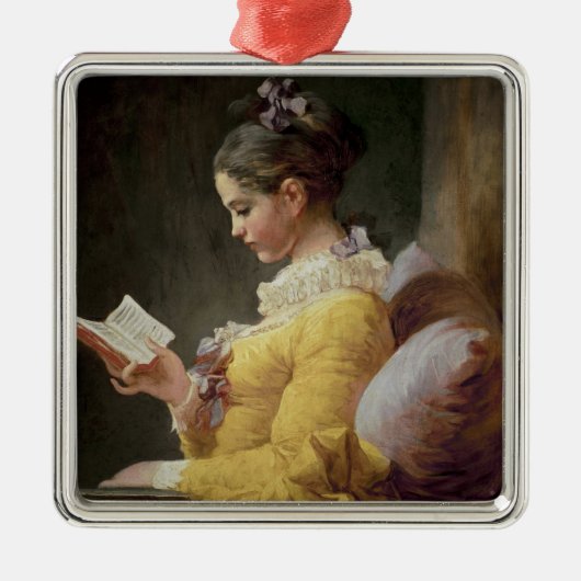 Young Girl Reading, c.1776 Metalen Ornament (Voorkant)