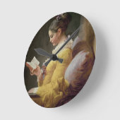 Young Girl Reading, c.1776 Ronde Klok (Hoek)