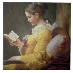 Young Girl Reading, c.1776 Tegeltje