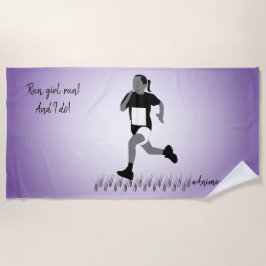 Young Girl Runner Beach Towel Strandlaken