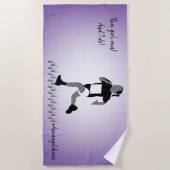 Young Girl Runner Beach Towel Strandlaken (Voorkant)