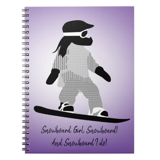 Young Girl Snowboarder Notitieboek (Voorkant)