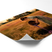 Young Girl with Bowl Poster Print Wall Art sunset (Hoek)