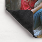 Young Girl With Newborn Lamb Muismat (Hoek)