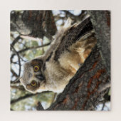 Young Great Horned Owl Jigzaag Puzzle Legpuzzel (Verticaal)