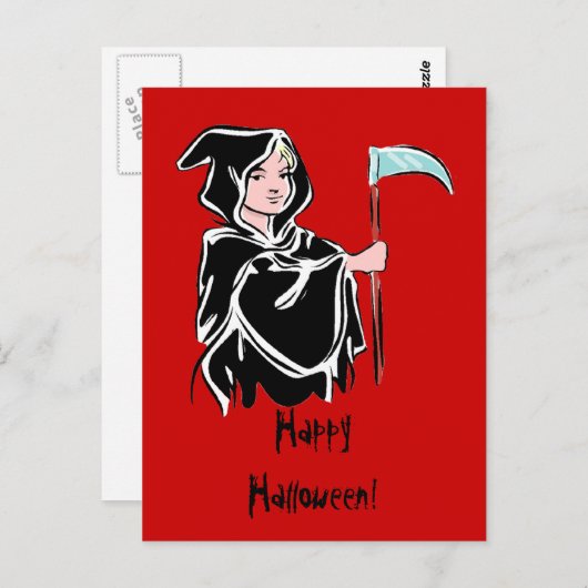 Young Grim Reaper Briefkaart (Voorkant / Achterkant)