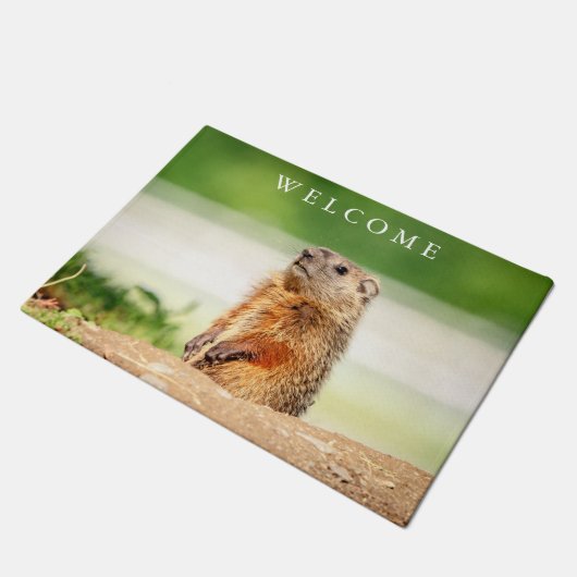 Young Groundhog Deurmat (Schuin)