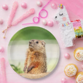 Young Groundhog Papieren Bordje (Feest)