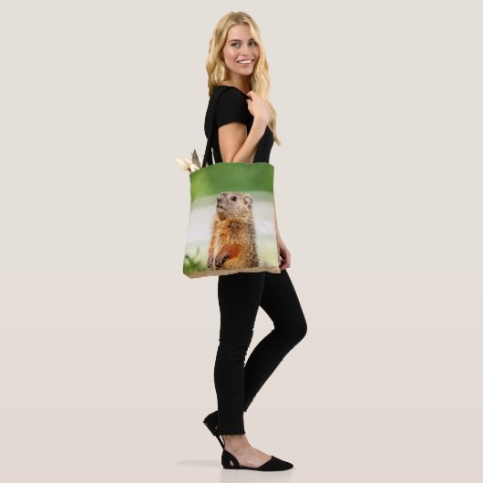 Young Groundhog Tote Bag (Op model)