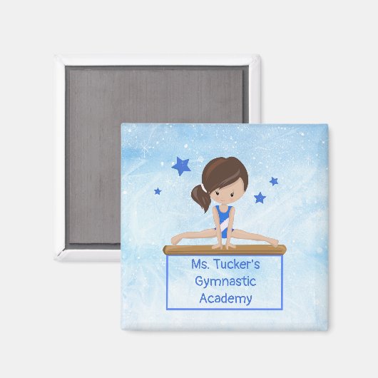 Young Gymnast Academy School Class Custom Winter Magneet (Voorkant / Achterkant)