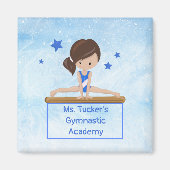 Young Gymnast Academy School Class Custom Winter Magneet (Voorkant)