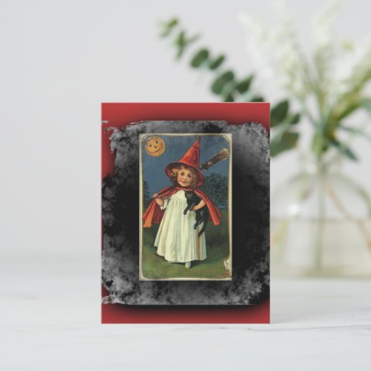  Young Halloween Witch Briefkaart (Staand voorkant)
