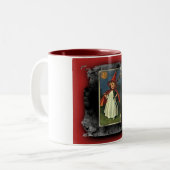  Young Halloween Witch Tweekleurige Koffiemok (Voorkant links)