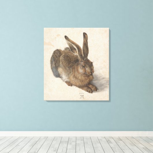 Young Hare Albrecht Durer Canvas Afdruk (Insitu (Houten vloer))