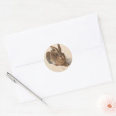 Young Hare | Albrecht Dürer Ronde Sticker (Envelop)