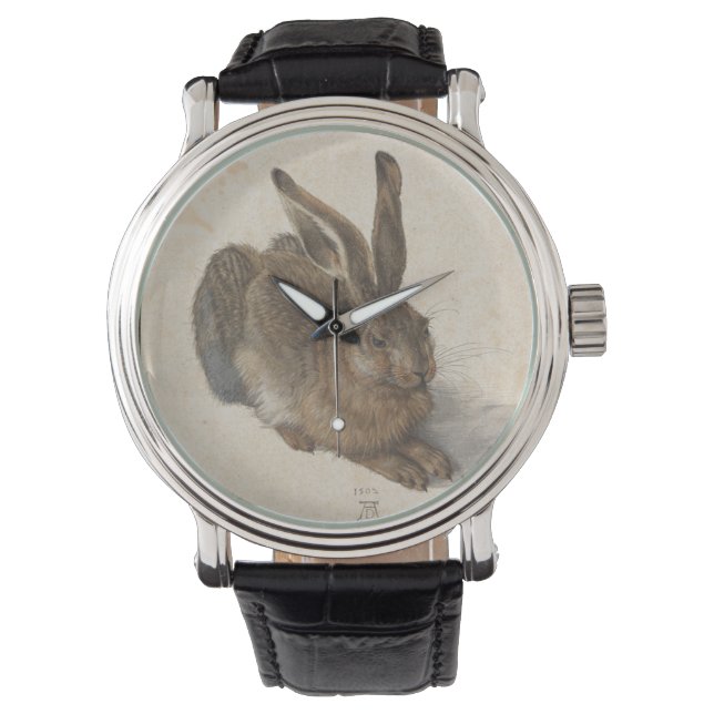 Young Hare by Albrecht Durer Horloge (Voorkant)