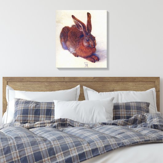 Young Hare by Albrecht Durer, Renaissance Fine Art Canvas Afdruk (Insitu (Slaapkamer))
