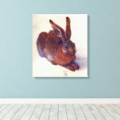 Young Hare by Albrecht Durer, Renaissance Fine Art Canvas Afdruk (Insitu (Houten vloer))