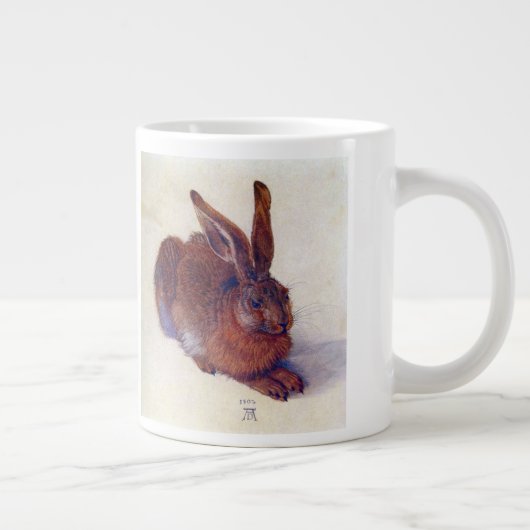 Young Hare by Albrecht Durer, Renaissance Fine Art Grote Koffiekop (Rechts)
