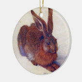 Young Hare by Albrecht Durer, Renaissance Fine Art Keramisch Ornament (Links)