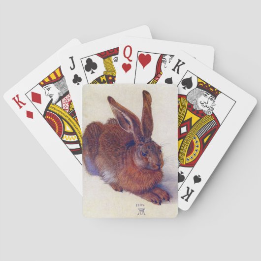 Young Hare by Albrecht Durer, Renaissance Fine Art Pokerkaarten (Achterkant)