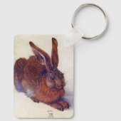 Young Hare by Albrecht Durer, Renaissance Fine Art Sleutelhanger (Achterkant)