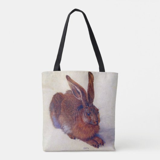Young Hare by Albrecht Durer, Renaissance Fine Art Tote Bag (Achterkant)