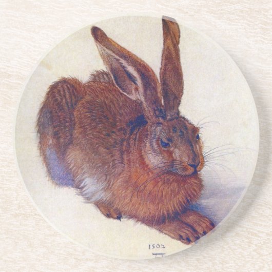Young Hare by Albrecht Durer, Renaissance Fine Art Zandsteen Onderzetter (Voorkant)