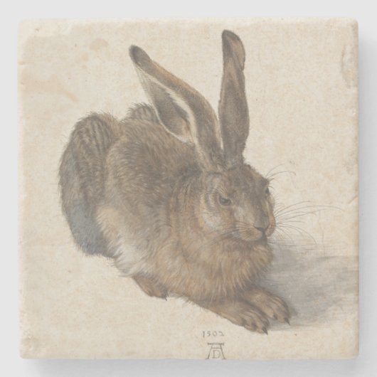 Young Hare by Albrecht Durer Stenen Onderzetter (Voorkant)