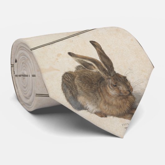 Young Hare by Albrecht Durer Stropdas (Opgerold)