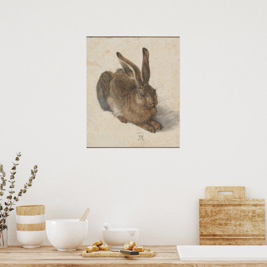 Young Hare (Durer 1502) Poster (Keuken)