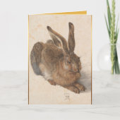 Young Hare Dürer Christmas Birthday Wenskaart Kaart (Voorkant)