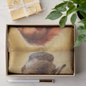 Young Hare (Rabbit), Squirrel and Nuts Parchment Tissuepapier (Geschenk)