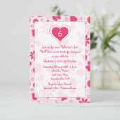 Young Heart Birthday Valentijns Party Invitation Kaart (Staand voorkant)