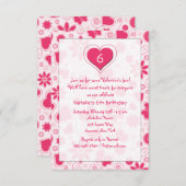 Young Heart Birthday Valentijns Party Invitation Kaart (Voorkant / Achterkant)