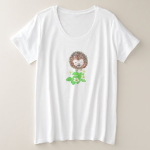 Young Hedégel & Wild Strawberry Flowers Grote Maat T-shirt