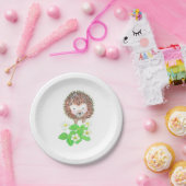 Young Hedégel & Wild Strawberry Flowers Papieren Bordje (Feest)