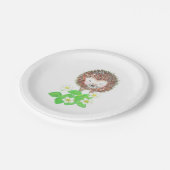 Young Hedégel & Wild Strawberry Flowers Papieren Bordje (Gekanteld)