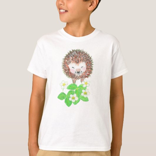 Young Hedégel & Wild Strawberry Flowers T-shirt (Voorkant)