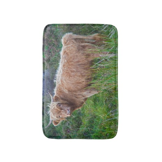 Young Highland Cow Bath Mat (Voorkant Verticaal)