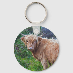 Young Highland Koe Keyring Sleutelhanger
