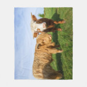 Young Highland Koeien Fleece Deken (Voorkant)
